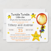 Schattigee Twinkle Twinkle Little Star Co-ed Baby  Kaart (Voorkant)
