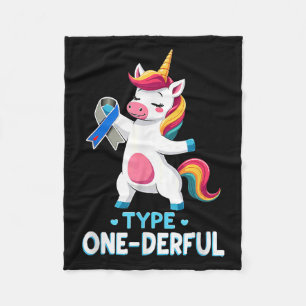 Schattigee Type 1 Diabetes Awareness T1d Type One- Fleece Deken