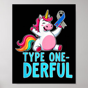 Schattigee Type 1 Diabetes Awareness T1d Type One- Poster