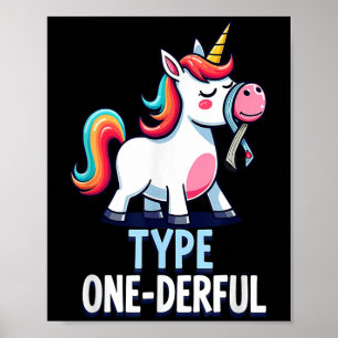 Schattigee Type 1 Diabetes Awareness T1d Type One- Poster