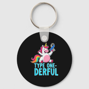 Schattigee Type 1 Diabetes Awareness T1d Type One- Sleutelhanger