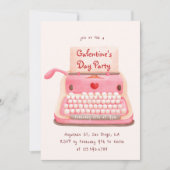 Schattigee typemachine Hearts Galentine's Day Part Kaart (Voorkant)