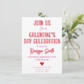 Schattigee Typografie Galentine's Day Celebration Kaart (Staand voorkant)