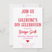 Schattigee Typografie Galentine's Day Celebration Kaart (Voorkant)