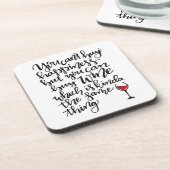 Schattigee Typografie Wijn Humor Drankjes Onderzetter (Linkerzijde)