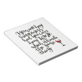 Schattigee Typografie Wijn Humor Notitieblok (Schuin)