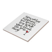 Schattigee Typografie Wijn Humor Tegeltje (Zijkant)