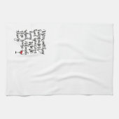 Schattigee Typografie Wijn Humor Theedoek (Horizontaal)