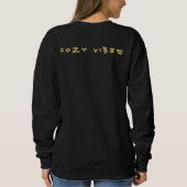 Schattigee Typografie Winter Snowflake Gold blauwg Trui (Achterkant)