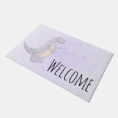 Schattigee Tyrannosaurus Rex Dinosaur Speelgoed We Deurmat (Schuin)