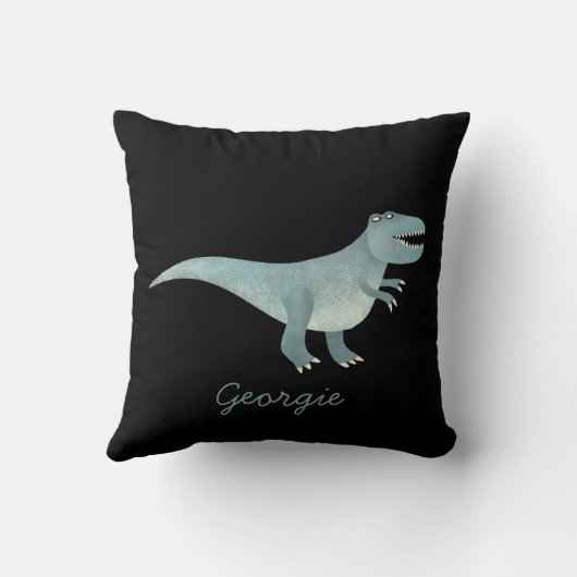 Schattigee Tyrannosaurus rex dinosaurus gepersonal Kussen (Achterkant)