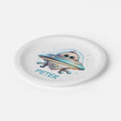 Schattigee UFO gepersonaliseerd Papieren Bordje (Gekanteld)