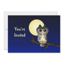 Schattigee uil aangepaste Halloween uitnodiging