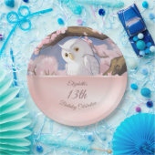 Schattigee uil | Aangepaste verjaardagspapier Bord (Feest)