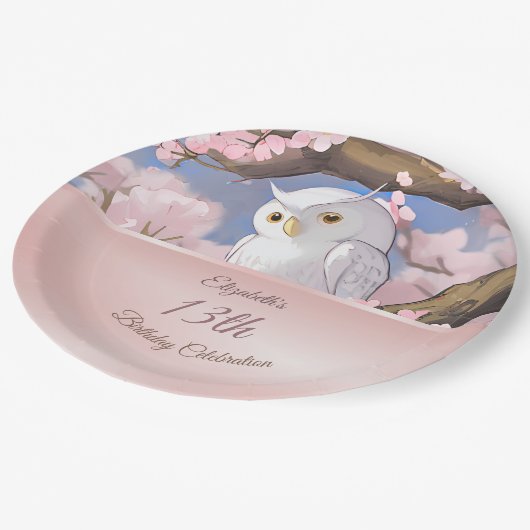 Schattigee uil | Aangepaste verjaardagspapier Bord (Gekanteld)