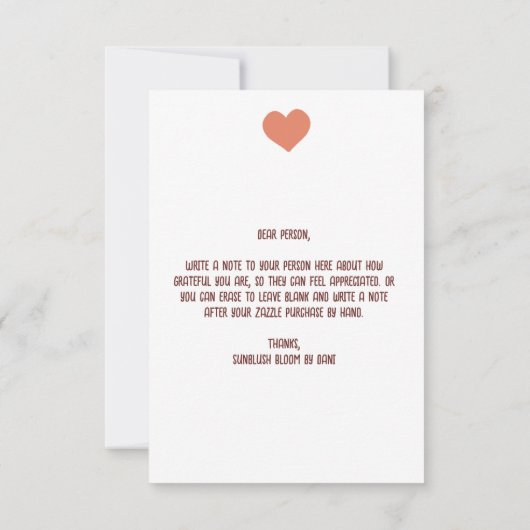 Schattigee uil altijd dankbaar grappig bedankpas bedankkaart (Achterkant)