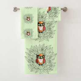 Schattigee uil badhanddoeken bad handdoek