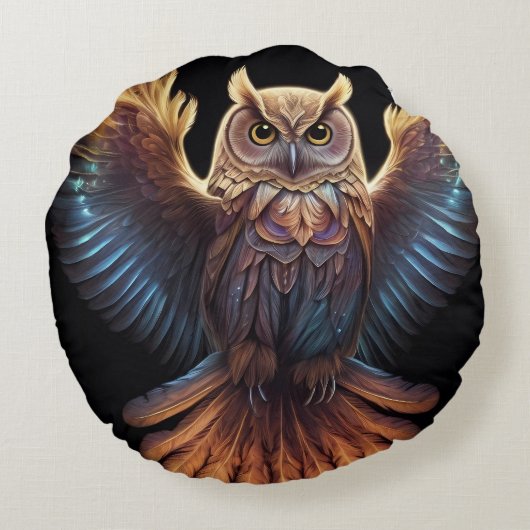 Schattigee uil bezorgt liefde harten rond kussen (Achterkant)