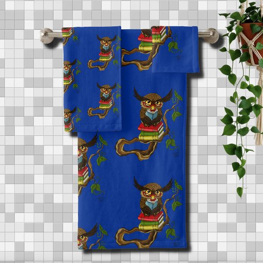Schattigee Uil Boeken Bad Handdoek