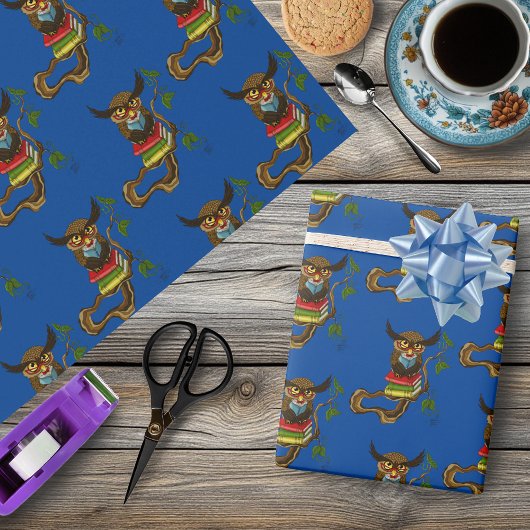 Schattigee Uil Boeken Cadeaupapier