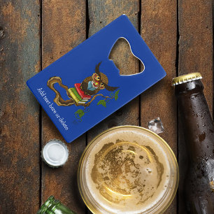 Schattigee Uil Boeken Creditkaart Flessenopener