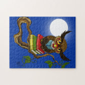 Schattigee Uil Boeken Legpuzzel (Horizontaal)
