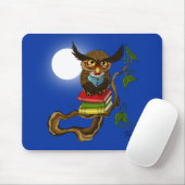Schattigee Uil Boeken Muismat (Met muis)