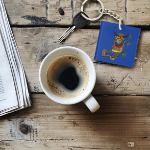 Schattigee Uil Boeken Sleutelhanger