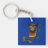 Schattigee Uil Boeken Sleutelhanger (Voorkant)