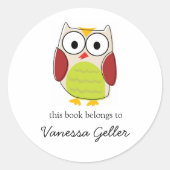 Schattigee Uil Bookplate Labels (Voorkant)