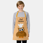 Schattigee uil chef-kok cartoon keuken schort voor (Gedragen)