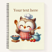 Schattigee uil Chef Lovers Recept Notitieboek (Voorkant)