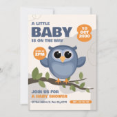 Schattigee Uil Classic Baby shower Kaart (Voorkant)