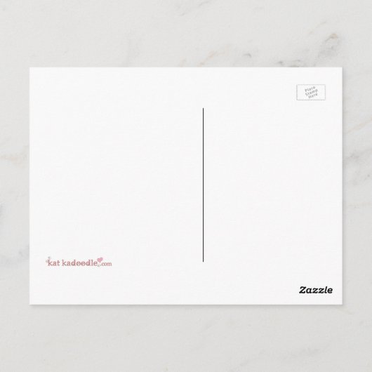 Schattigee uil die een knuffel Briefkaart stuurt (Achterkant)