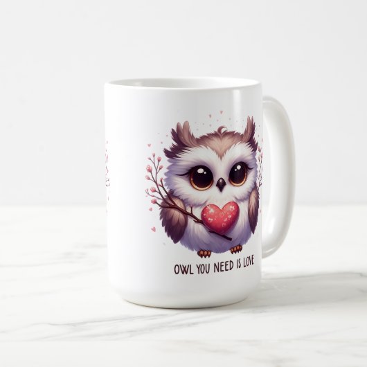 Schattigee uil die je nodig hebt is liefde Mok Cup (Voorkant rechts)
