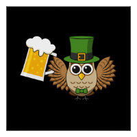 Schattigee Uil Drink Beer Funny St Patrick's Day