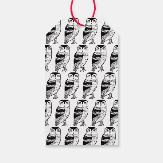 Schattigee Uil Eenvoudig BABY SHOWER CUSTOM Dank u Cadeaulabel (Achterkant)