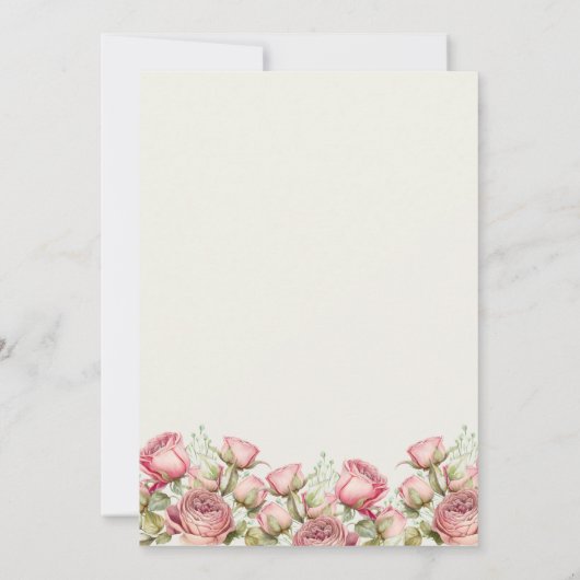 Schattigee Uil en Rozen Boeken voor Baby shower Kaart (Achterkant)