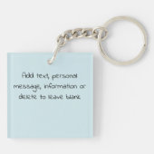 Schattigee Uil Familie Paddenstoel Regen Sleutelhanger (Achterkant)