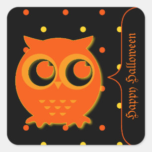 Schattigee Uil Halloween Stickers