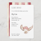 Schattigee Uil Hartbril Verjaardag Kaart (Voorkant / Achterkant)