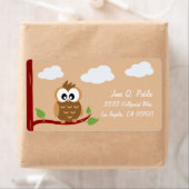 Schattigee Uil Hoot WooHoo Etiket (Insitu)