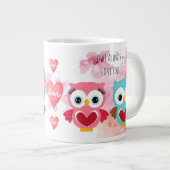 Schattigee uil houdt altijd van je grote koffiekop (Voorkant rechts)