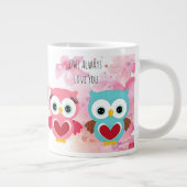 Schattigee uil houdt altijd van je grote koffiekop (Rechts)