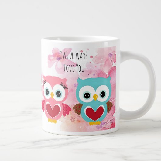 Schattigee uil houdt altijd van je grote koffiekop (Rechts)