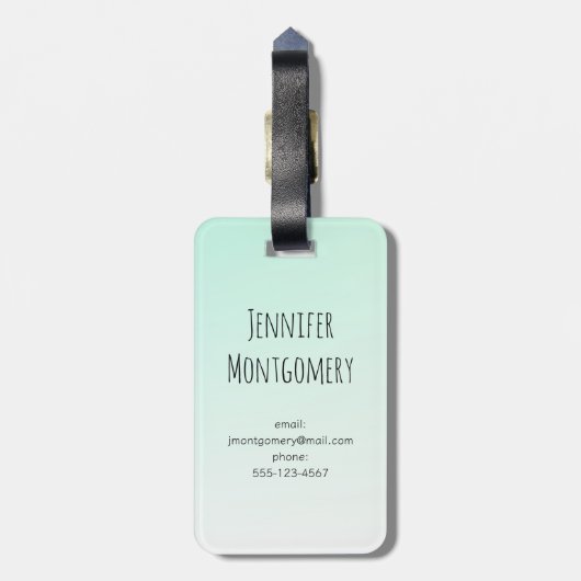 Schattigee Uil in een Groene Top Hoed Bagagelabel (Achterkant verticaal)