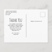 Schattigee Uil in een groene Top Hoed Dank u Briefkaart (Achterkant)