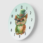 Schattigee Uil in een Groene Top Hoed Grote Klok (Hoek)