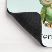 Schattigee Uil in een Groene Top Hoed Muismat (Hoek)