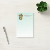 Schattigee Uil in een Groene Top Hoed Post-it® Notes (Kantoor)